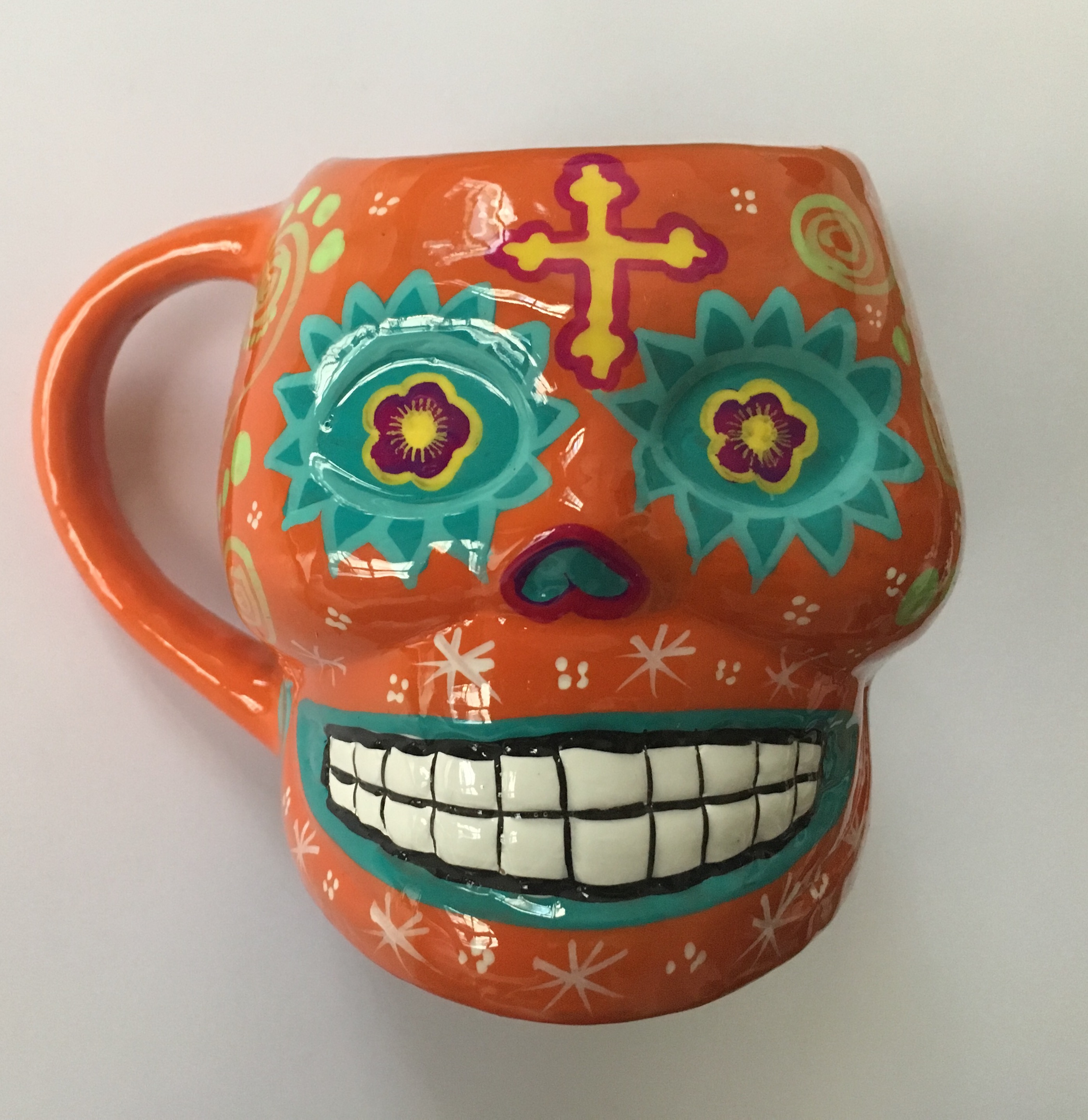 Verre tête de mort tête de mort mexicaine